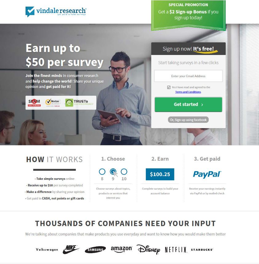 VindaleResearch Make Money with Paid Surveys Online