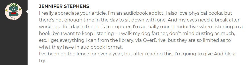 Audible reviews