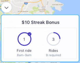 Lyft streak ride bonus