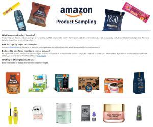 Amazon product samples for free